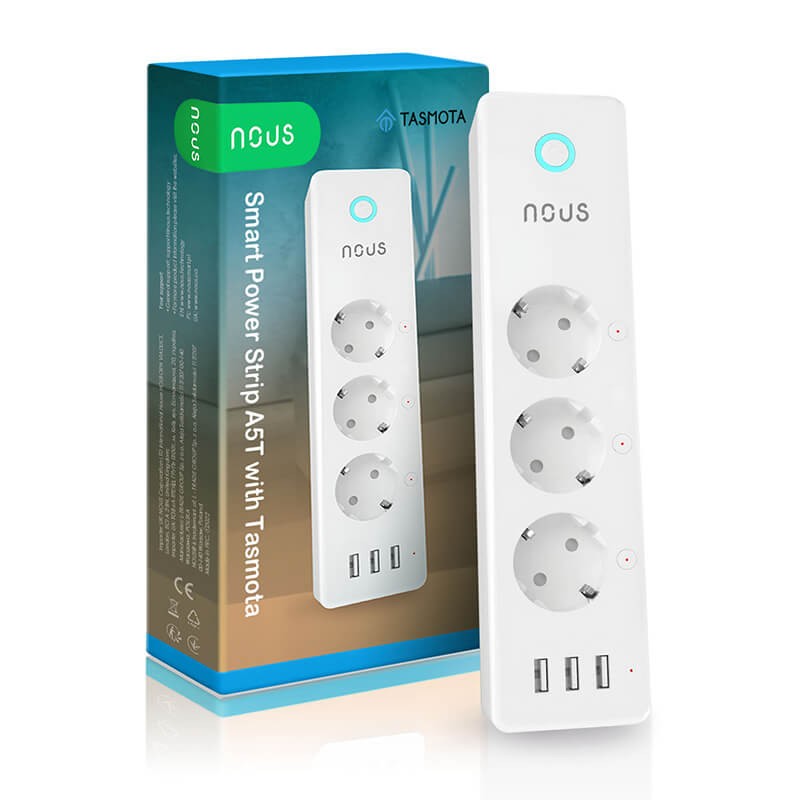Listwa zasilająca NOUS A5T Smart WiFi Power Strip Tasmota Listwa zasilająca NOUS A5T Smart WiFi Power Strip Tasmota