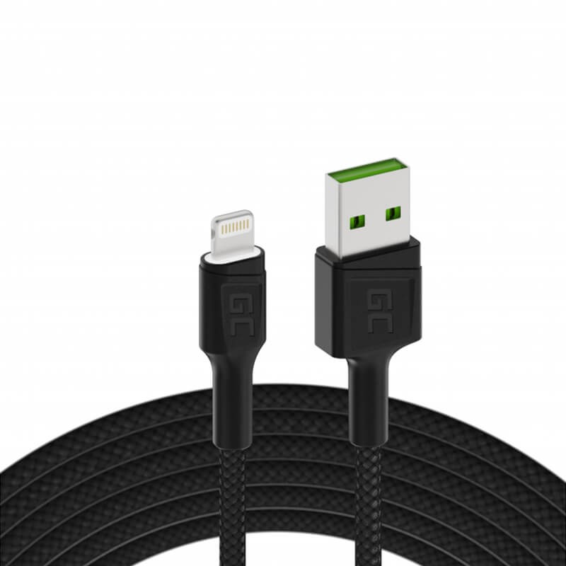 Кабель USB - Lightning Green Cell (120 см, біла підсвітка) Кабель USB - Lightning Green Cell (120 см, біла підсвітка)